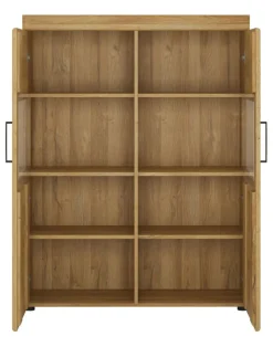 QUARTIER Highboard CORTINA 101,9 x 133 cm Eiche braun
