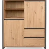 QUARTIER Highboard DENVER 120 x 140 cm braun/ grau