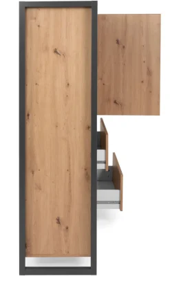 QUARTIER Highboard DENVER 120 x 140 cm braun/ grau