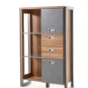 Highboard DETROIT 90 x 140 cm braun/anthrazit