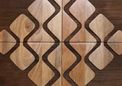 QUARTIER Highboard DIEGO Mango massiv Metall 100 x 80 x 42 cm braun gebeizt/lackiert/natur Schwarz