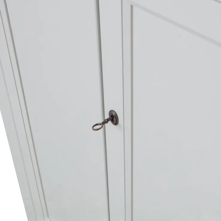 Highboard EVA 93 x 150 cm Kiefer teilmassiv nebelweißes Finish