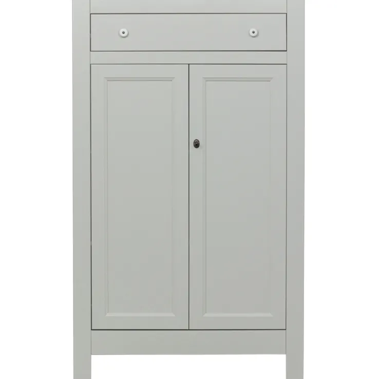 Highboard EVA 93 x 150 cm Kiefer teilmassiv nebelweißes Finish
