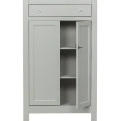 Highboard EVA 93 x 150 cm Kiefer teilmassiv nebelweißes Finish