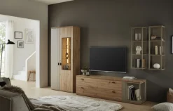 QUARTIER Highboard FINA 135x141 cm braun/grau