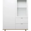 QUARTIER Highboard GÖTEBORG 100 x 140 cm weiß/ braun