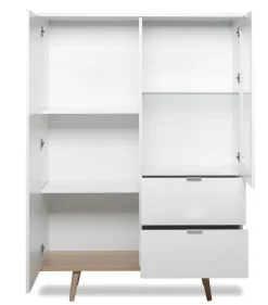 QUARTIER Highboard GÖTEBORG 100 x 140 cm weiß/ braun