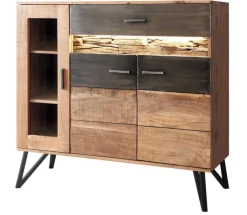 QUARTIER Highboard HAWK braun /schwarz