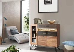 QUARTIER Highboard HAWK braun /schwarz