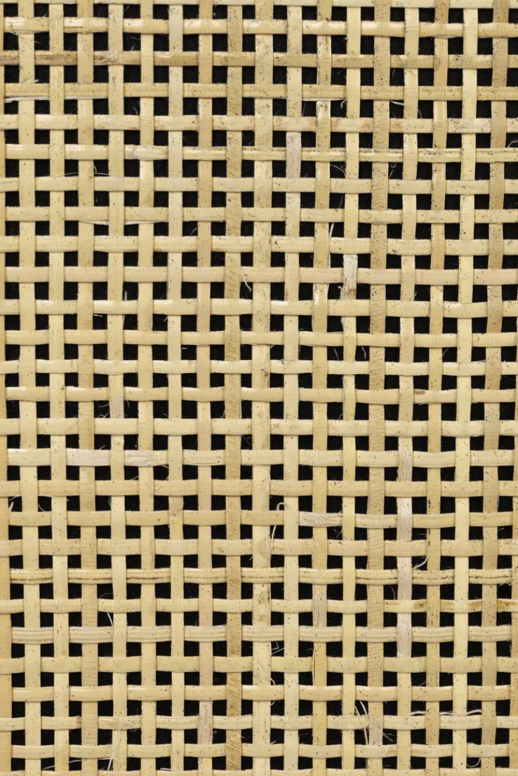 QUARTIER Highboard JOANNA 80 x 100 cm Rattangeflecht/schwarz