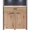 Highboard LANTANA 95 cm Balkeneiche Bianco /anthrazit