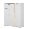 Highboard LONG ISLAND 125 cm weiß/ Wotan Eiche