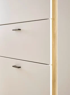 Highboard LONG ISLAND 125 cm weiß/ Wotan Eiche