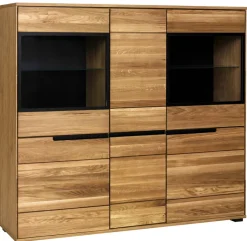 Highboard MILO 163 x 147 cm Eiche teilmassiv