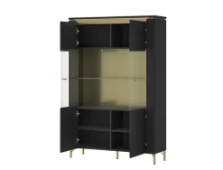 QUARTIER Highboard NORICA 110,4x169,2 cm schwarz matt