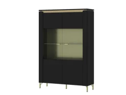 QUARTIER Highboard NORICA 110,4x169,2 cm schwarz matt