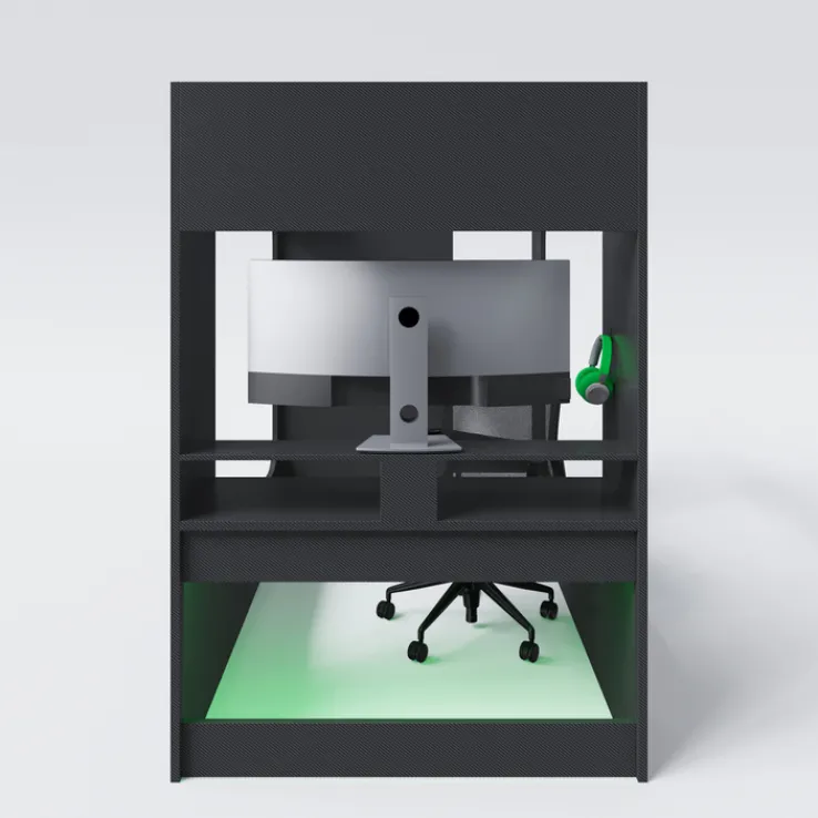 Kinder Hochbett MINECRAFT 120 x 200 cm schwarz/ grau