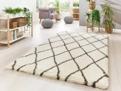 Hochflorteppich FLOKI MARROKKO 60 x 90 cm beige