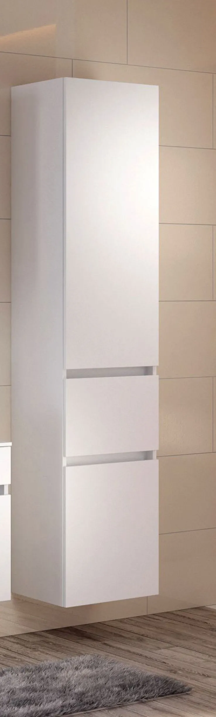 Hochschrank BAABE 40 x 180 cm Weiß matt