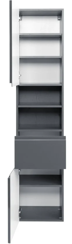 Hochschrank CARDIFF 40 x 180 cm Graphit Hochglanz