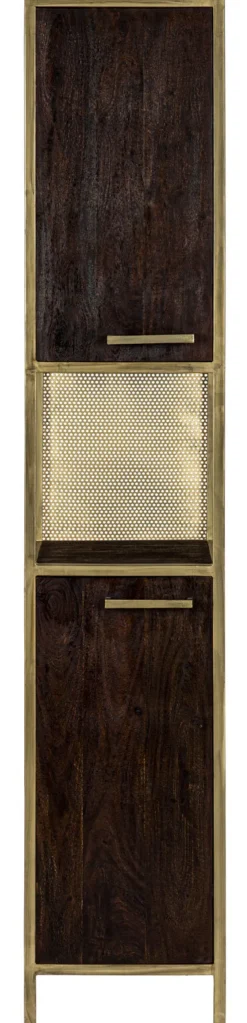 Hochschrank GOLDEN BATH 34,5 x 190 cm Braun/ Goldfarbig