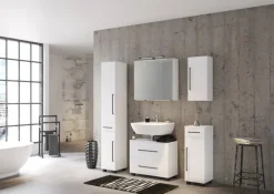 Hochschrank LUZERN 30 x 180 cm Weiß matt