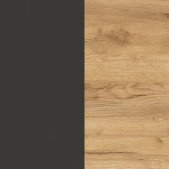 Hochschrank YONKERS 34 x 190 cm Graphit/ Navarra Eiche