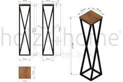 holz4home Blumenständer 21 x 90 cm Eiche geölt
