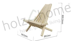 holz4home Outdoor Loungestuhl SKANDI naturfarbig
