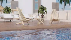 holz4home Outdoor Loungestuhl SKANDI naturfarbig