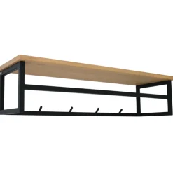 holz4home Wandgarderobe 92 x 22 cm Eiche mit Baumkante