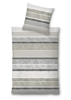 INSPIRATION HOME Satin-Bettwäsche ANNAFF 135 x 200 cm silber