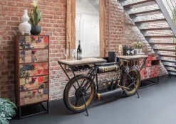 INTERhome Bar RIDE 187 x 83 cm goldfarbig/schwarz