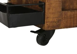 INTERhome Barwagen BARNEY 97 x 85 cm Mango Massivholz/schwarz