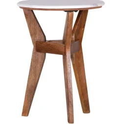 INTERhome Beistelltisch CHUCK weiß/ braun