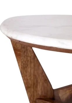 INTERhome Beistelltisch CHUCK weiß/ braun