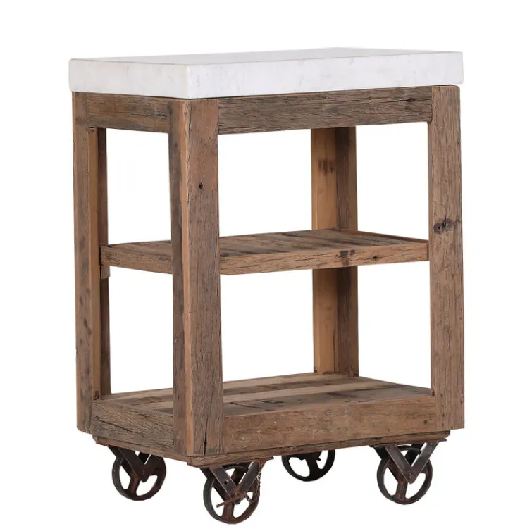 INTERhome Beistelltisch COCINA weiß/ braun