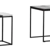 INTERhome Beistelltisch GATSBY 2-teilig schwarz/ weiß