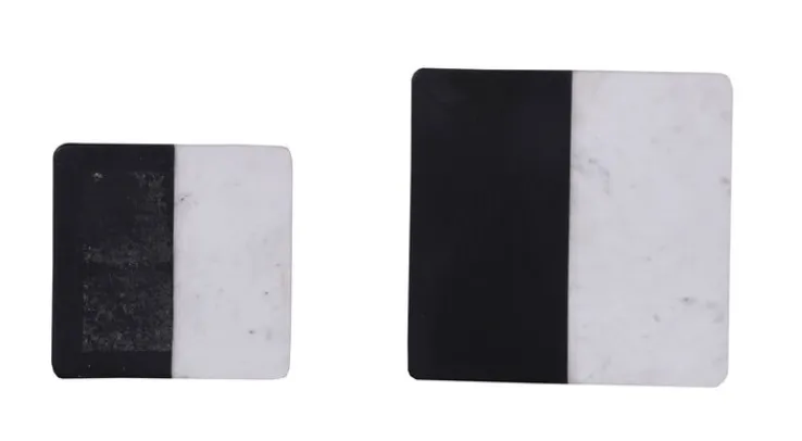 INTERhome Beistelltisch GATSBY 2-teilig schwarz/ weiß