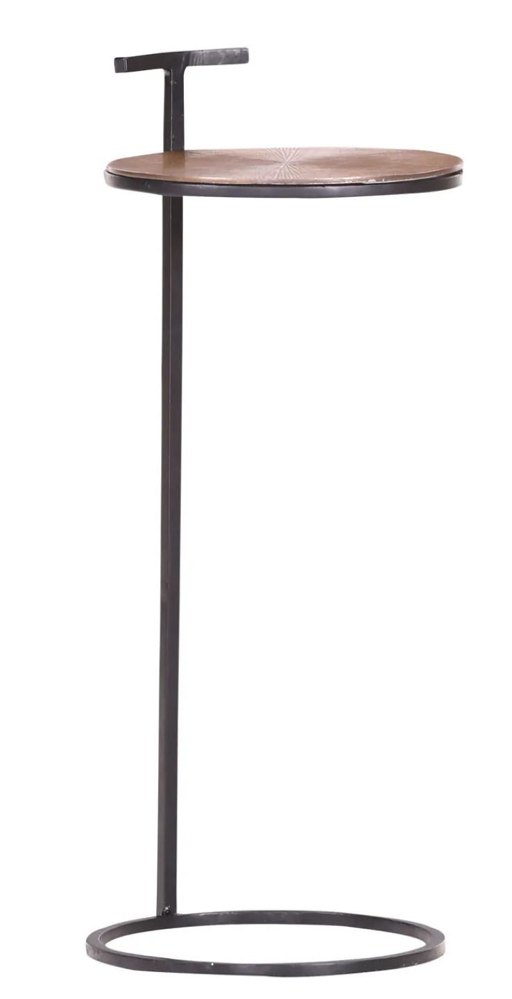 INTERhome Beistelltisch MIX&MATCH 26 x 64 cm messingfarbig/ schwarz