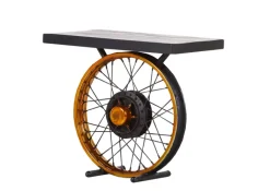 INTERhome Beistelltisch RIDE 60 x 55 cm goldfarbig/schwarz