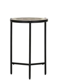 INTERhome Beistelltisch SANTA CRUZ Ø 40 cm Mango Massiv/schwarz