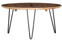 INTERhome Couchtisch YANKEE 90 x 44 cm braun/ schwarz