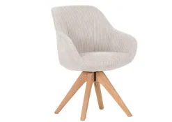 INTERhome Drehsessel CHILL beige/Eiche massiv natur