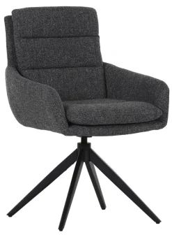 INTERhome Drehsessel LEIA dunkelgrau/schwarz