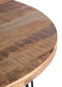 INTERhome Esstisch BALTIC 105 x 76 cm braun / schwarz Mango massiv