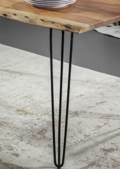 INTERhome Esstisch GRAHAM 140 x 90 cm Akazie massiv/schwarz