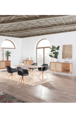 INTERhome Esstisch SCAN 160 x 90 cm braun/goldfarbig