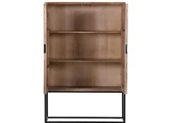 INTERhome Highboard SANTA CRUZ 100 x 150 cm Mango massiv/schwarz