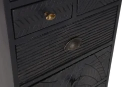 INTERhome Kommode ADELIA 45 x 110 cm Mango massiv schwarz gebeizt/lackiert